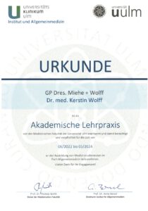 Urkunde Wolff